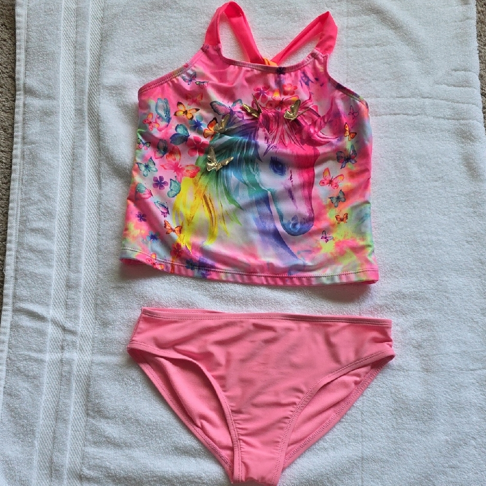 Wonder Nation Pink Unicorn Bikini Set